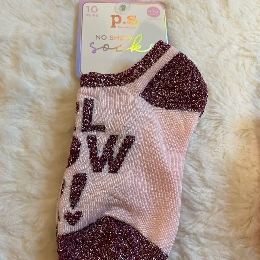 P.S. from Aeropostale  Girls 10 pairs  Socks : S